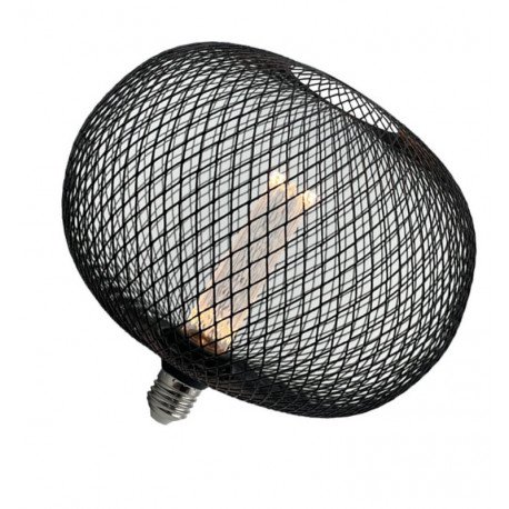 Ledlamp 4W E27 decoratief metalen design zwart mat 2200K/4000K