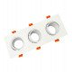 Downlight LED Aro Marco Blanco Triple orientable GU10