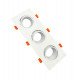 Downlight LED Aro Marco Blanco Triple orientable GU10
