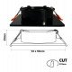 Black Square Adjustable GU10 Recessed Downlight Trim