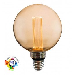 LED Bulb Amber Glass 4W E27 G125 Decorative