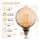 LED-lamp kristal amber 4W E27 G125 decoratief