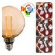 LED Bulb Amber Glass 4W E27 G125 Decorative