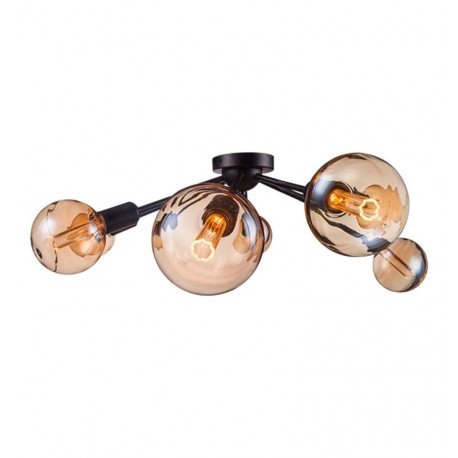 LED-lamp kristal amber 4W E27 G125 decoratief