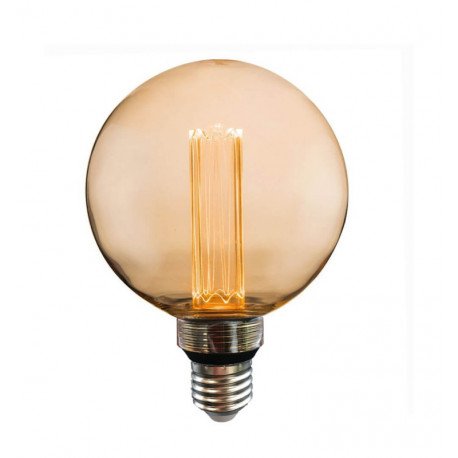 LED-lamp kristal amber 4W E27 G125 decoratief