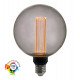 LED lamp 4W E27 G125 rookglas (kristal) decoratief