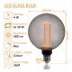 LED lamp 4W E27 G125 rookglas (kristal) decoratief
