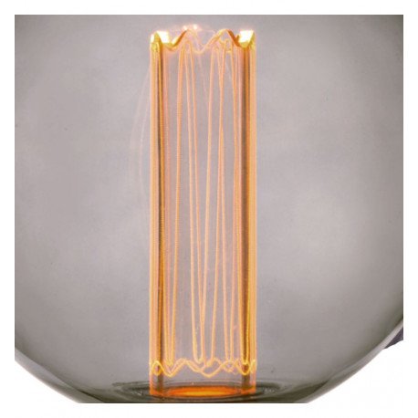 Bombilla LED 4W E27 G125 cristal ahumado para decoración