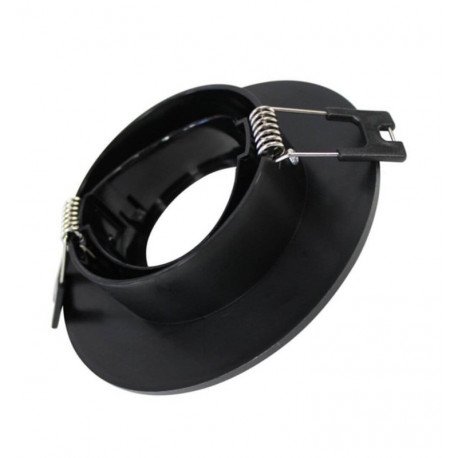 Rond inbouwarmatuur zwart, kantelbaar voor GU10 (interieur)