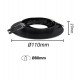 Rond inbouwarmatuur zwart, kantelbaar voor GU10 (interieur)
