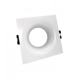 Vierkante inbouwspot GU10 wit, vast voor MR16-dicroïsche lamp