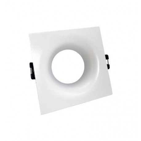 Vierkante inbouwspot GU10 wit, vast voor MR16-dicroïsche lamp