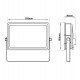 LED-schijnwerper 100W exterior NEW AVANT BLACK CCT 3000K/4000K/6000K