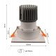 Inbouwdownlight led 15W dimbaar richtbaar wit CRI+92 UGR13