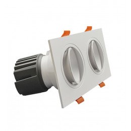 Downlight LED 30W draaibaar dubbel wit CRI+92 UGR13