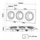 Downlight led 45W richtbaar triple wit CRI+92 UGR13