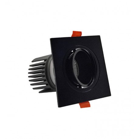 Downlight LED 15W vierkant draaibaar zwart CRI+92 UGR13