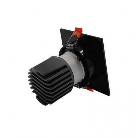 LED Downlight 15W Square Adjustable Black CRI+92 UGR13