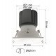 LED Downlight Square 15W White CRI+92 UGR13