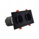 Dubbele draaibare downlight led 30W zwart CRI+92 UGR13