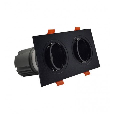 Dubbele draaibare downlight led 30W zwart CRI+92 UGR13