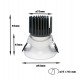 Downlight led circulair 15W wit CRI+92 UGR13