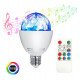 RGB led-lamp disco met draaiend effect 3W E27