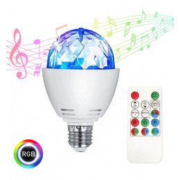 LED Bulb RGB Disco Rotating 3W E27 for Decor