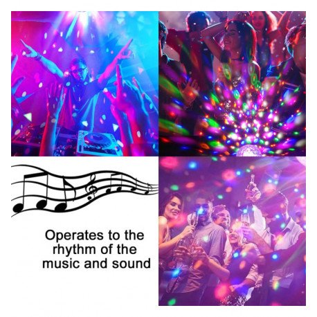 LED Bulb RGB Disco Rotating 3W E27 for Decor