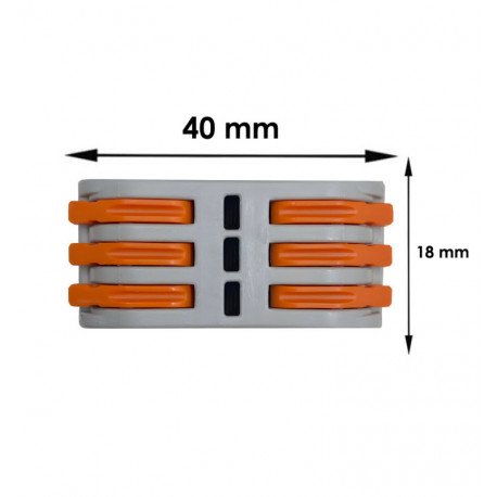Snelle connector 3 in 3 uit PCT-813 voor elektrische kabel