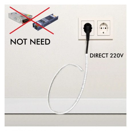 Tira LED 220V 14W/m IP67 exterior 20m SMD2835 120LED/m