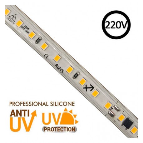 Tira LED 220V 14W/m IP67 exterior 20m SMD2835 120LED/m
