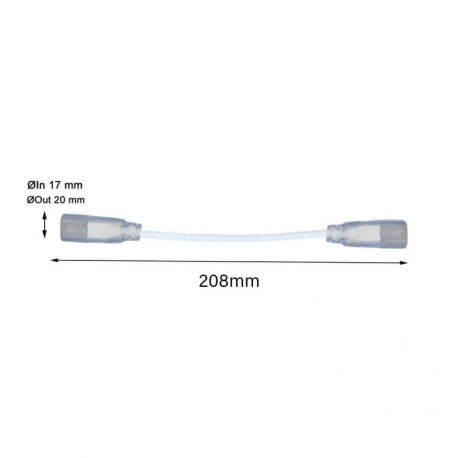 LED neon connector-verbinding circulair 220V 360° 8W