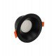 Vaste waterdichte inbouwspot rond GU10-MR16 IP65 zwart