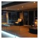 Vaste waterdichte inbouwspot rond GU10-MR16 IP65 zwart