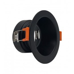Aro empotrable circular GU10/MR16 negro para interior