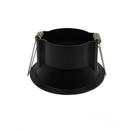 Aro empotrable fijo GU10-MR16 negro para decoración interior