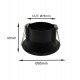 Aro empotrable fijo GU10-MR16 negro para decoración interior