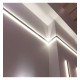 Led-aluminium profiel wit dubbel voor ledstrip 2 m
