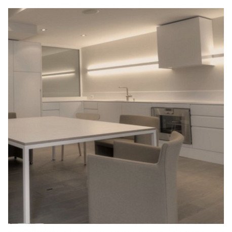 Perfil de Aluminio LED Blanco Doble Luz para Tira 2 m