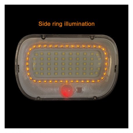 Aplique LED solar con sensor PIR y luz 5700K+amarillo