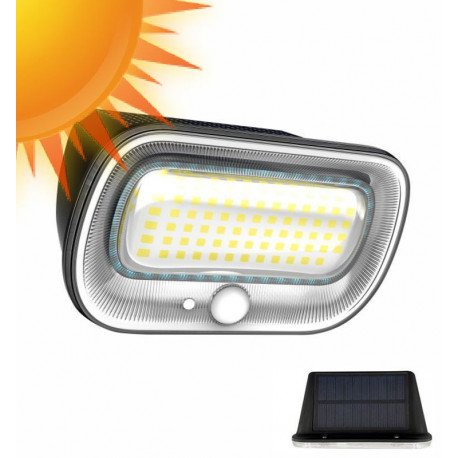 Solar wandlamp met PIR bewegingssensor, 5700K + geel