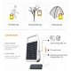 Draagbare solar LED-schijnwerper 4W met powerbank en oplaadbare USB