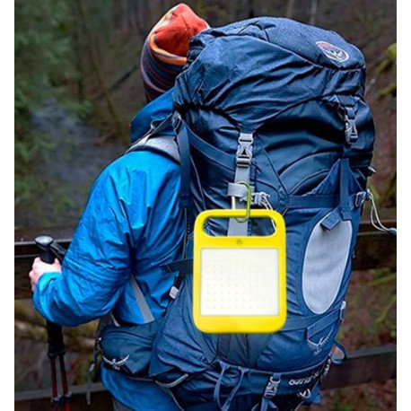 Foco LED solar portátil 4W con power bank y USB recargable