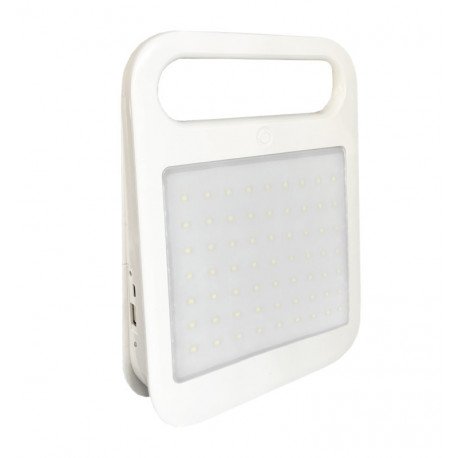 Foco LED solar portátil 4W con power bank y USB recargable