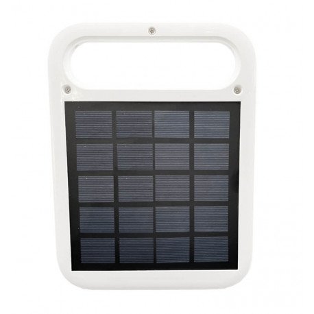 Foco LED solar portátil 4W con power bank y USB recargable