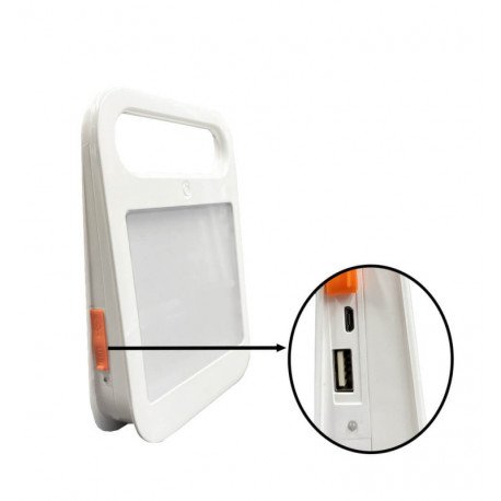 Draagbare solar LED-schijnwerper 4W met powerbank en oplaadbare USB