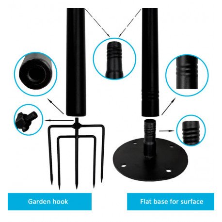 LED Tripod Stand for Outdoor Garland, Pack of 2, 2.4 m
