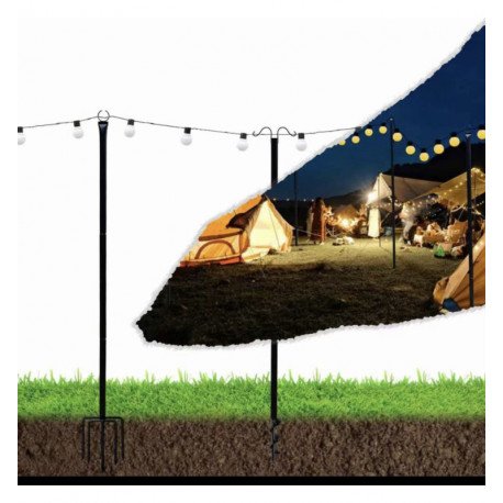 Tripod-houder led voor buiten guirlandes, set x2, 2,4 m
