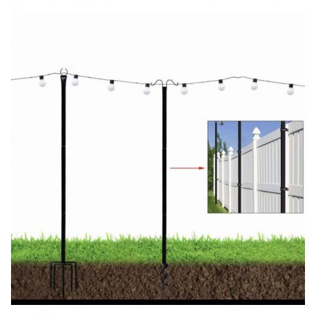 Tripod-houder led voor buiten guirlandes, set x2, 2,4 m